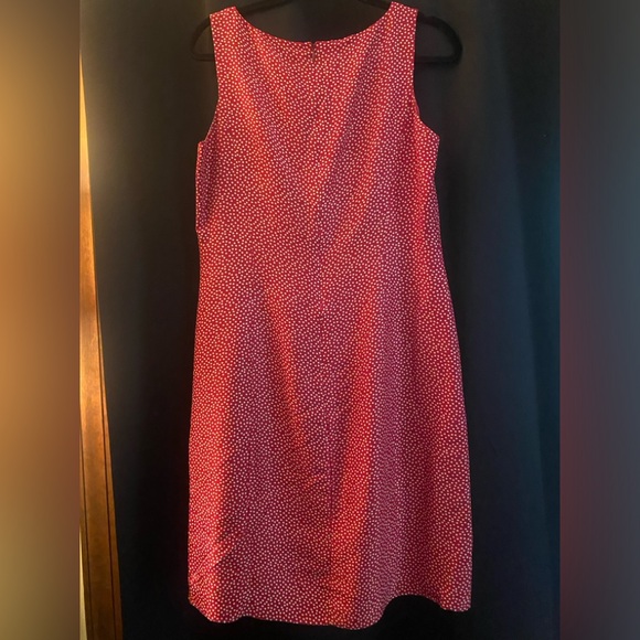 NWOT Ann Taylor Red and White Silk Polka Dot Mini Dress - Picture 3 of 5